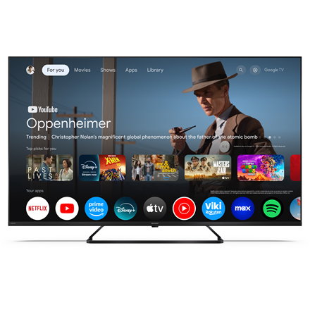 Sharp | 55HP6265E | 55 | Smart TV | Google TV | UHD | Black