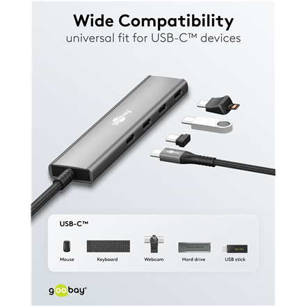 Goobay Slim 4-Port USB Hub