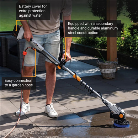 Batavia B.V. 18V Twin Brush - Cordless Brushless Telescopic Power Scrubber