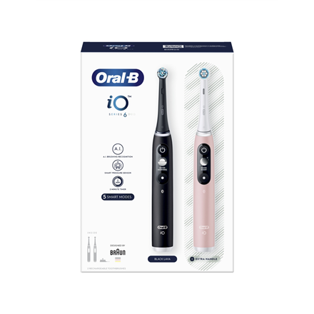 Oral-B Electric Toothbrush | iO6 DuoPack | Rechargeable | For adults | Number of brush heads include