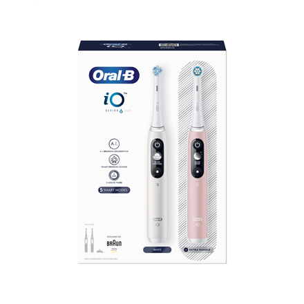 Oral-B Electric Toothbrush | iO6 DuoPack | Rechargeable | For adults | Number of brush heads include