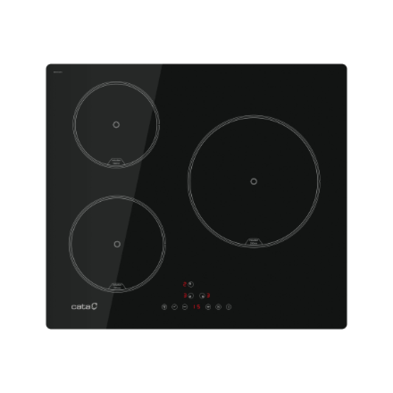 CATA Hob | IB 6403E2 BK | Induction | Number of burners/cooking zones 3 | Touch | Timer | Black