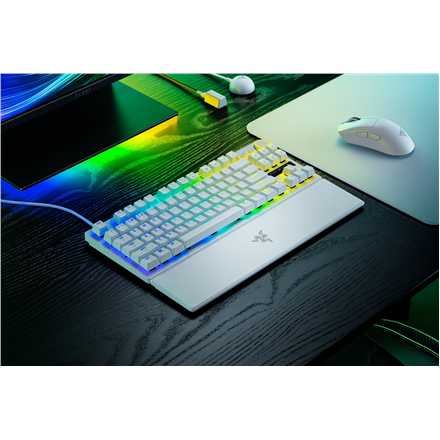 Razer Huntsman V3 Pro Tenkeyless 8KHz | Gaming keyboard | Wired | US | White | Razer Analog Optical 
