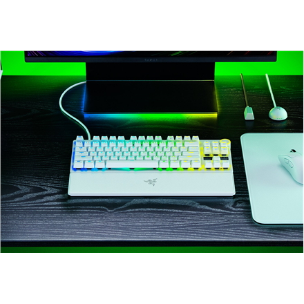 Razer Huntsman V3 Pro Tenkeyless 8KHz | Gaming keyboard | Wired | US | White | Razer Analog Optical 
