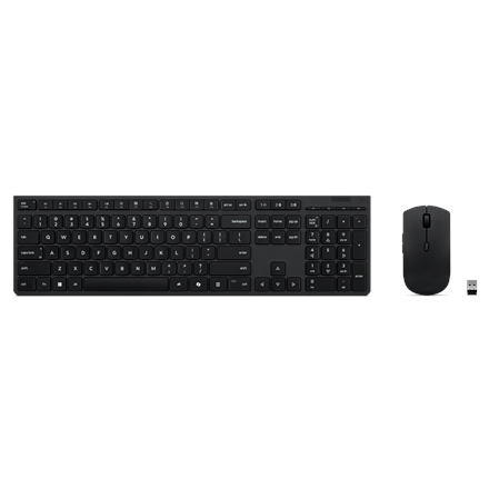 Lenovo Professional Wireless Rechargeable Combo Keyboard and Mouse | Keyboard and Mouse Set | Wirele