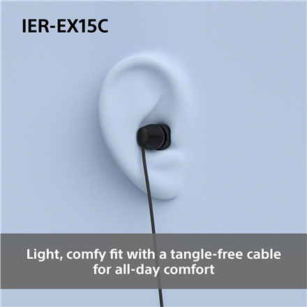 Sony Earbuds | IER‑EX15C | Wired | In-ear | Microphone | White