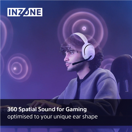 Sony Gaming Headset | INZONE H5 | Wireless | Over-Ear | Microphone | Wireless | White