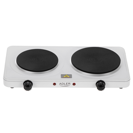 Adler Hot Plate | AD 6520 | Number of burners/cooking zones 2 | White | Electric
