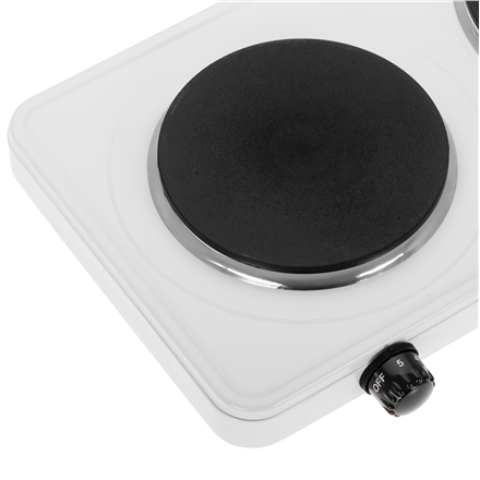 Adler Hot Plate | AD 6520 | Number of burners/cooking zones 2 | White | Electric