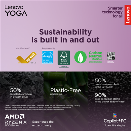 Lenovo Yoga Pro 7 14AKP10 | Tidal Teal | 14.5 " | OLED | 3K | 2944 x 1840 pixels | Glossy | AMD Ryze