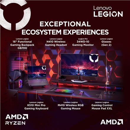 Lenovo Legion Pro 7 16AFR10H | Eclipse Black | 16 " | OLED | WQXGA | 2560 x 1600 pixels | Glossy | A