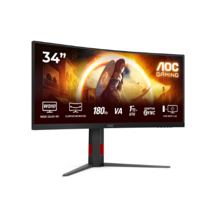 AOC | CU34G4 | 34 " | Fast VA | UWQHD | 21:9 | 180 Hz | 1 ms | 3440 x 1440 pixels | 300 cd/m² | HDMI