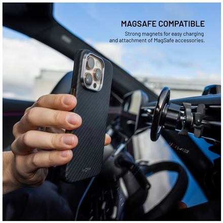 Fixed MagVelar | Back cover | Apple | iPhone 17 Pro | Aramid | Black | MagSafe Support