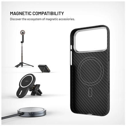 Fixed MagVelar | Back cover | Apple | iPhone 17 Pro Max | Aramid fibers | Black