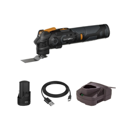 Batavia B.V. 12V Cordless Anti-Vibration Multitool - Fixxpack 2.0 Set (incl. 2.0Ah battery and USB-C