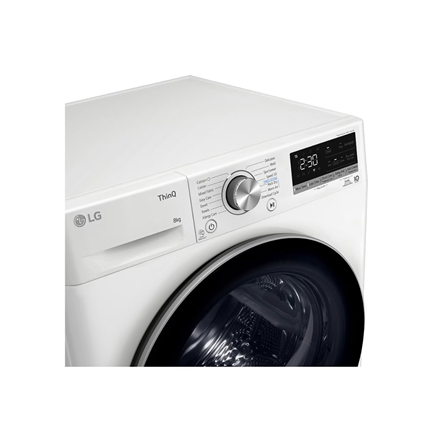 LG Dryer Machine | RH80V9AV3N | Energy efficiency class C | Front loading | 8 kg | LED | Depth 69 cm