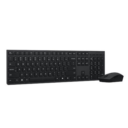 Lenovo Professional Wireless Rechargeable Combo Keyboard and Mouse | Keyboard and Mouse Set | Wirele