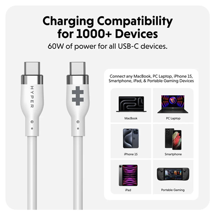 Hyper HyperJuice USB-C Silicone Charging Cable