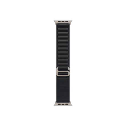 Apple | 49mm Black Alpine Loop - Medium - Natural Titanium Finish