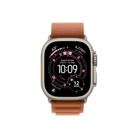 Apple | 49mm Terra Cotta Alpine Loop - Large - Natural Titanium Finish
