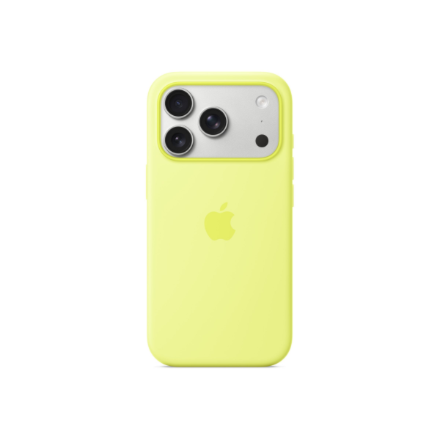 Apple iPhone 17 Pro Silicone Case with MagSafe – Neon Yellow | Apple