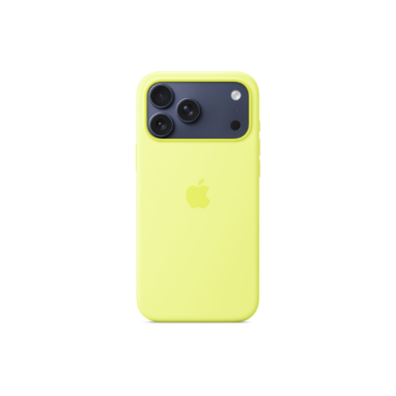Apple iPhone 17 Pro Max Silicone Case with MagSafe – Neon Yellow | Apple