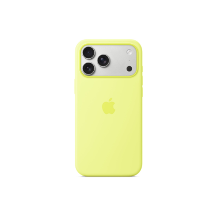Apple iPhone 17 Pro Max Silicone Case with MagSafe – Neon Yellow | Apple