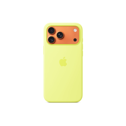 Apple iPhone 17 Pro Max Silicone Case with MagSafe – Neon Yellow | Apple