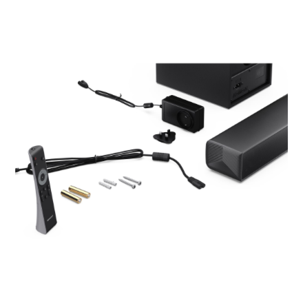 Sharp Compact 2.1 Soundbar with Wireless Subwoofer | HT-SBW121 | 240 W | Bluetooth | Black | Wireles