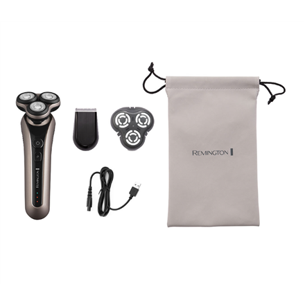Remington Rotary Shaver | XR1770 X7 Limitless | Operating time (max) 60 min | Black/Dark Champagne