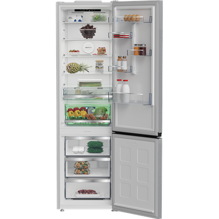 BEKO Refrigerator | B5RCNA416HXB | Energy efficiency class C | Free standing | Combi | Height 203.5 