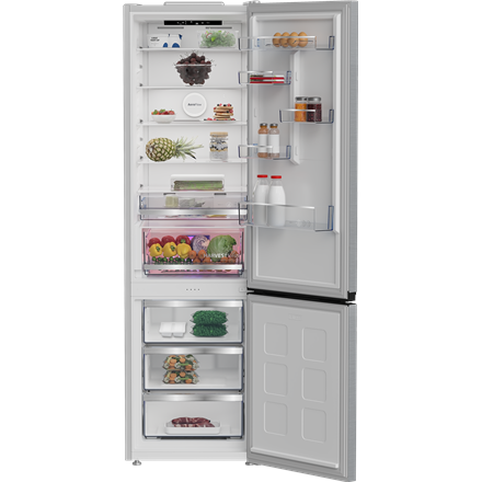 BEKO Refrigerator | B5RCNA416HXB | Energy efficiency class C | Free standing | Combi | Height 203.5 