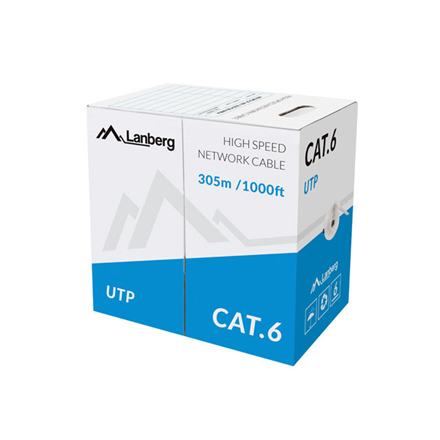 Lanberg | LAN Cable Cat.6 UTP Solid CU CPR + Fluke Passed | LCU6-11CU-0305-S