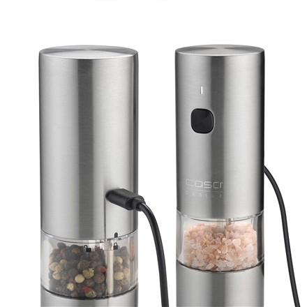 Caso Salt and Pepper Grinder | SpiceDuo | Electric | Housing material Stainless steel | Lithium