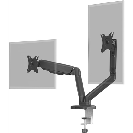 Goobay Desk Mount | Double Monitor Mount with Gas Spring | Swivel
