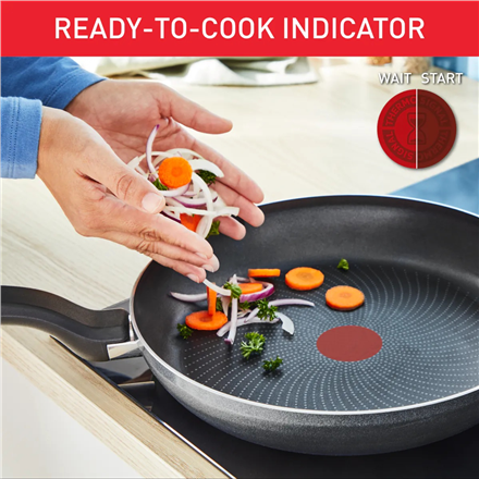 TEFAL Pan | H0560442 | Frying | Diameter 24 cm | Suitable for induction hob | Fixed handle | Black