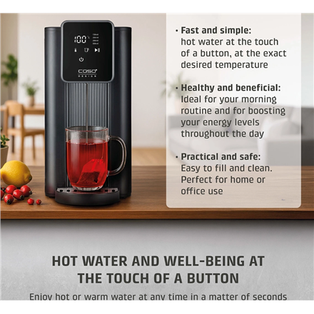 Caso Turbo Hot Water Dispenser | HW 616 | Water Dispenser | 2600 W | 2.5 L | Plastic/Stainless Steel