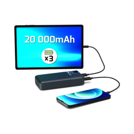 PORT CONNECT External USB-C battery | 20000 mAh | Blue