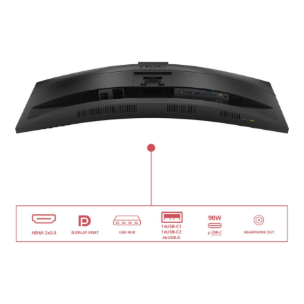 AOC CU34E4CW | 34 " | VA | UWQHD | 120 Hz | 4 ms | 3440 x 1440 pixels | 350 cd/m² | HDMI ports quant