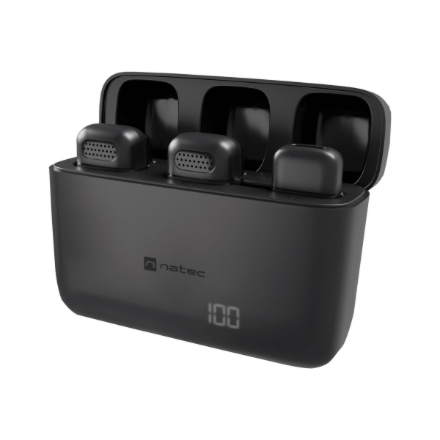 Natec | Microphone | Radium 251 | Built-in microphone | Wireless | Black
