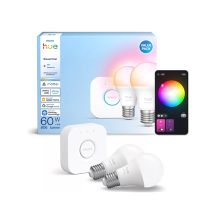 Philips Hue E WCA 806 A60 E27 2kit EU | Philips Hue E WCA 806 A60 E27 2kit EU | E27 | 8 W
