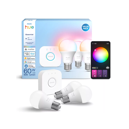 Philips Hue E WCA  806 A60 E27 3kit EU | Philips Hue E WCA 806 A60 E27 3kit EU | E27 | 8 W