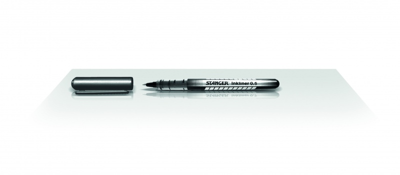 Stanger Rašiklis Solid InkLiner 0.5 mm, juodas, pakuotėje 10 vnt. 7420001