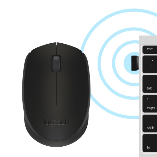 Logitech B170 Belaidė pelė, RF Wireless, Juoda