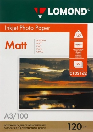 Fotopopierius Lomond Photo Inkjet Paper Matinis 120 g/m2 A3, 100 lapų