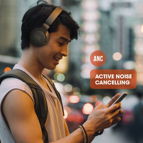 JBL Tune 660NC Belaidės/Laidinės ausinės, Bluetooth, 3.5mm jack, Mėlyna