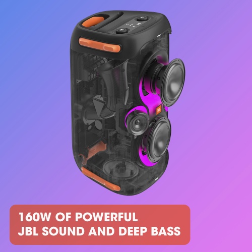 JBL PartyBox 110 Nešiojama garso kolonėlė, Wireless, Bluetooth, Juoda