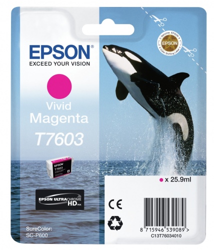 Epson T7603 (C13T76034010) Rašalinė kasetė, Ryškiai purpurinė