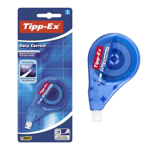 BIC Correction Tape TIPP-Ex Easy Correct 4,2mm x 12m, Blister pack 1 pcs.