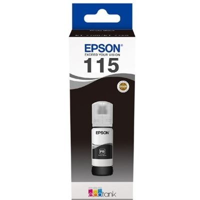 Epson 115 EcoTank (C13T07D14A) Rašalo papildymo buteliukas, Foto Juoda